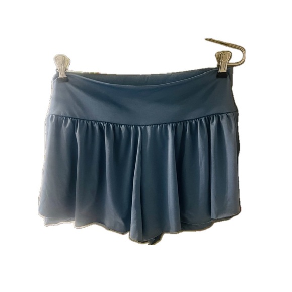 sweet hearts Pants - Sweet Hearts Blue Flowy Skort | Women’s Small High Waist Lounge| Dance | Tennis